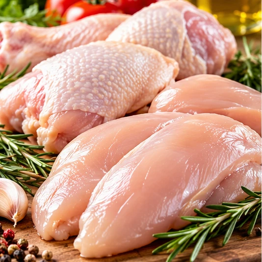 Cortes de pollo crudos – aves